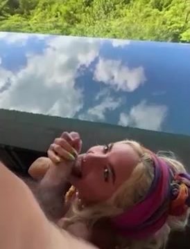 Shanin Blake Porn – POV Blowjob BF Outdoor