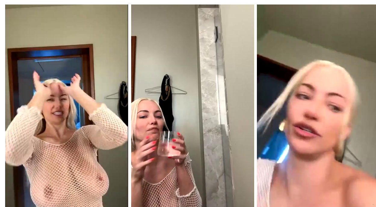 Lindsey Pelas White Outfits Livestream Video