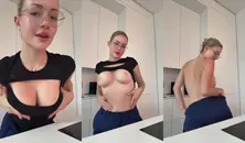 Fabienne.0805 Stripping in The Kitchen – Hot Video