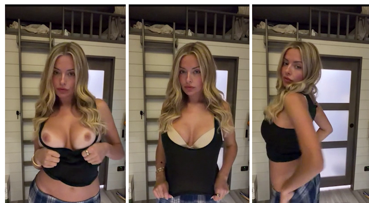 Corinna Kopf showing off striptease